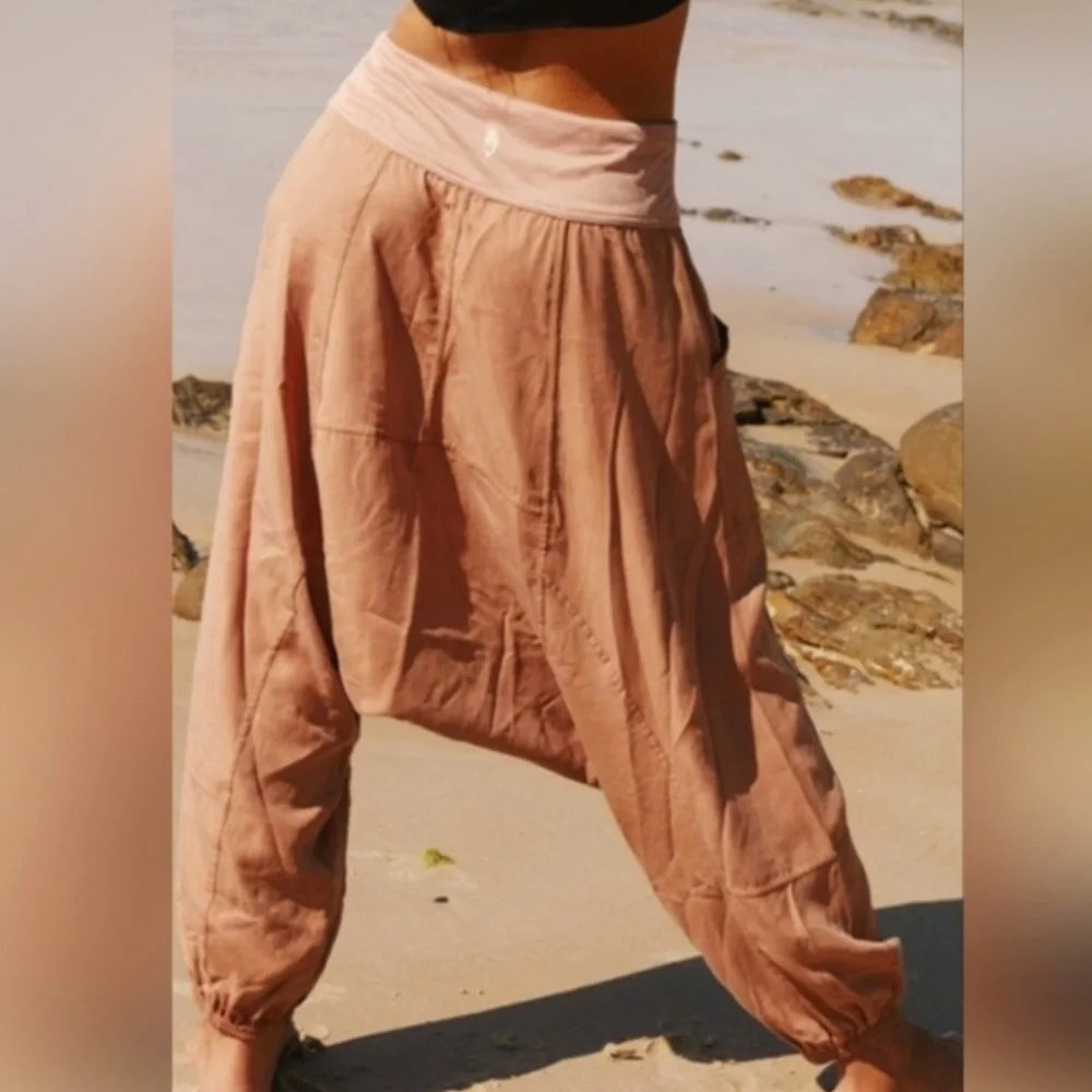 Free People Dusty Rose Harem Track Pants